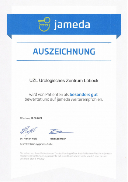 Auszeichnung Jameda 2021