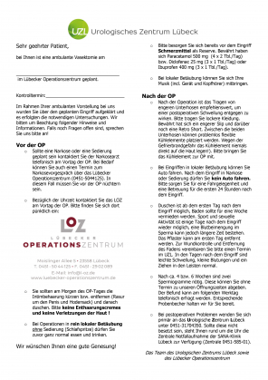 Informationsblatt Lübecker Operationszentrum