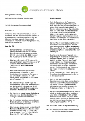 Informationsblatt DRK-Krankenhaus Ratzeburg
