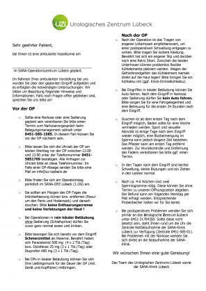 Informationsblatt SANA-Operationszentrum