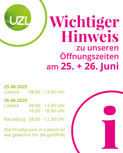 Geänderte Öffnungszeiten am 25. und 26. Juni Bild zum Artikel Geänderte Öffnungszeiten am 25. und 26. Juni