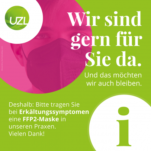 FFP2-Maske in unseren Praxen